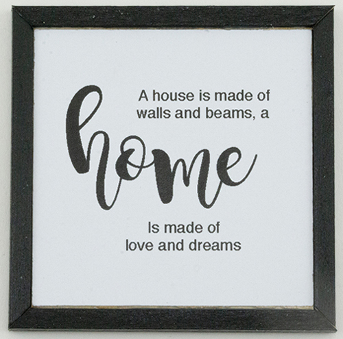 Home Picture, 1 Piece, Black Frame